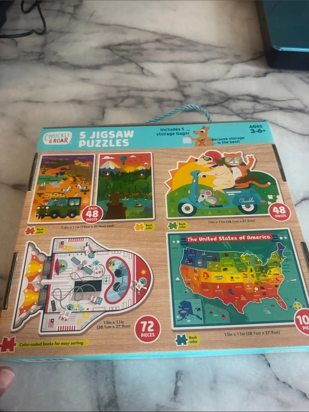LEGO Classic 10696 + Chuckle & Roar 5 Puzzle Set Kids Toy Bundle